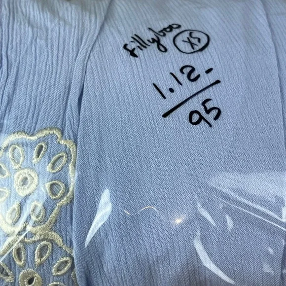 FillybooI Believe in Unicorns Long Maxi Dress Eyelet Bohemian Boho XS